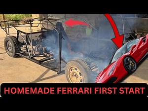 I Built a Ferrari Replica… Then the Engine Started Smoking (Pedals Installed + Test Ride)