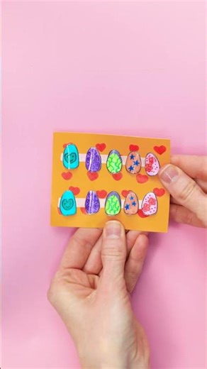 💅 DIY Bright Paper Nails for Kids #shorts #craft