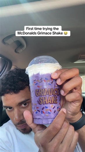 First Time Trying McDonald's Grimace Shake Review