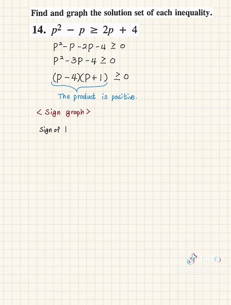 Algebra 2: Solving Polynomial Inequality with Sign Graphs