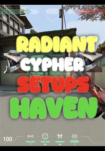 Best Radiant CYPHER SETUPS SUR Haven ☁️ #valorant #valoranttips #radiant #haven #fyp