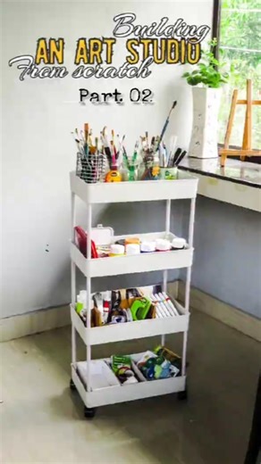 part 02 ; setting art studio👩‍🎨 #artshorts #artstudio #artandcraft