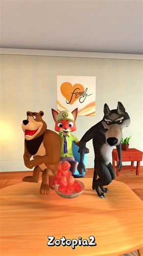 The Wolf & Bear: Birthday Chaos! 🎂🔥..#zootopia #zootopia2 #scaryteacher3d