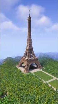Minecraft Eiffel Tower Build Timelapse 🇫🇷 | Ultimate Paris Landmark in Survival Mode#shorts
