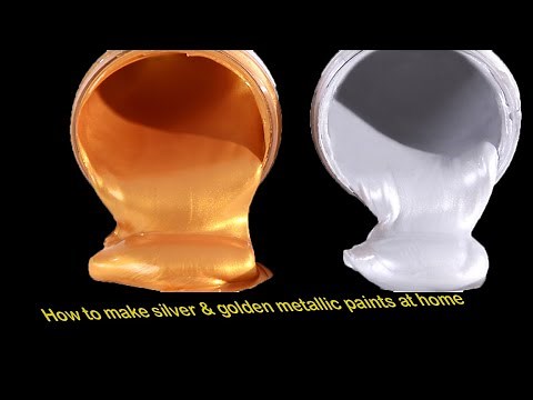 DIY Metallic paint | How to make silver metallic & golden metallic paint at home | homemade paint