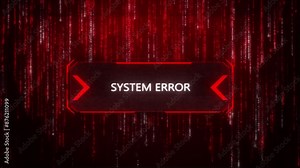 Warning system hacked alert System Error Security ,Hacking Alert. Cyber security System hack security breach computer warning message attack, cyber security, malware, crime. hacking attack.