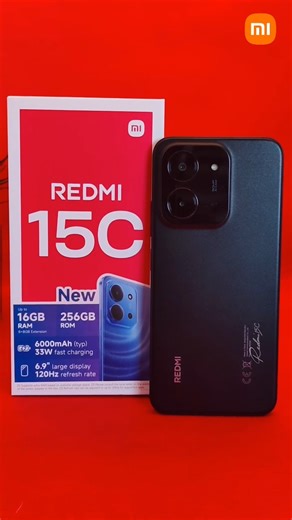 34K views · 727 reactions | Unboxing the REDMI 15C Midnight Black is more than opening a phone — it’s holding power, style, and reliability in your hands.  Massive 6000mAh battery ⚡ 33W fast charging  Immersive 6.9” display  Crisp 50MP AI dual camera  Sleek 7.99mm refined design ⚙️ Powerful octa-core processor Don’t just watch, experience it yourself today!  #REDMI15C #BeyondSightBeyondNight | Xiaomi Nigeria | Facebook