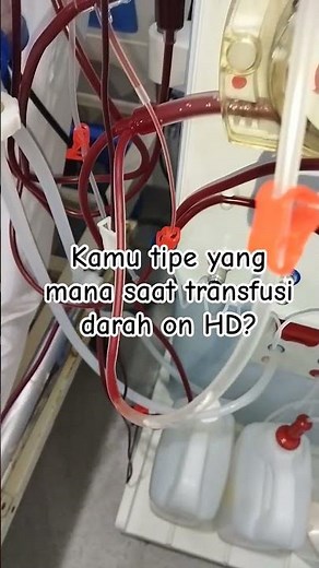 Teknik pemberian transfusi darah on HD via Bloodline Arteri #hd #hospital #transfusion