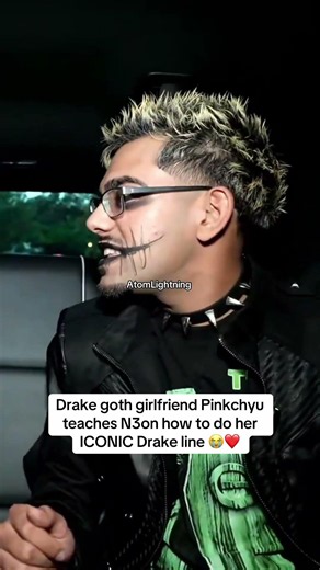 Drake goth girlfriend Pinkchyu teaches N3on how to do her ICONIC Drake line 😭❤️ #n3on #drake