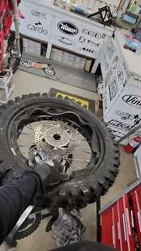 Tire install double tube #motorcycle #dirtbike #motocross #offroadmotorcycle #enduro #ktm