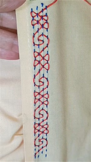 Nakshi Kantha | Border Design 🪡❤️💙