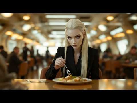 The Dangerous Alien Woman Sat Alone at the Table — Until a Human Soldier Joined Her