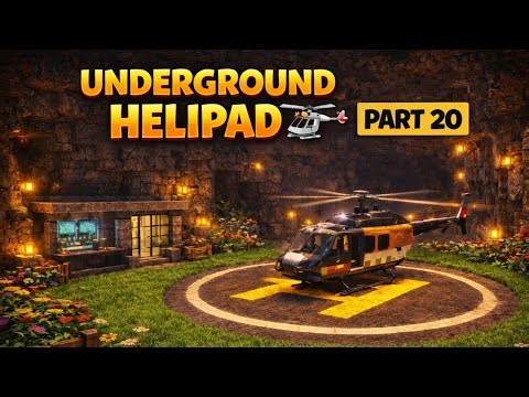 I Built an Underground Helipad & Helicopter 🚁 | Block Craft 3D Part 20