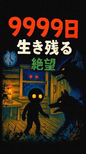 9999日生き残る（絶望） #shorts #怖い話 #ホラー #不気味 #悪夢 #サバイバル