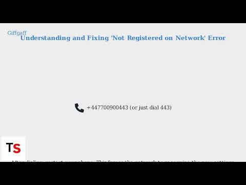 How to Fix Giffgaff Voicemail Not Registered on Network – Set Up 443 & Diverts