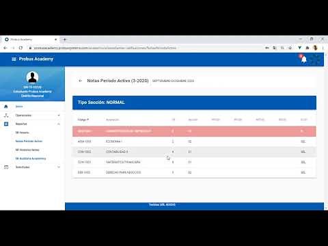 Probus Academy. Consulta de Horario, Notas Históricas y Actuales.