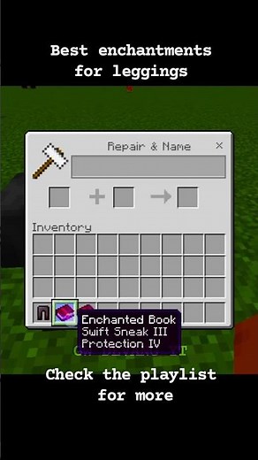 Best Leggings Enchantments in Minecraft ⚔️ #shorts