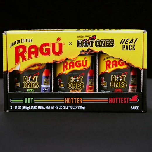 Hot Ones and Ragu have teamed up to bring you a three-pack of fiery sauces called Heat Pack! Only for a limited-time on Amazon and at the Kroger family of retailers. Cook these recipes today! | First We Feast