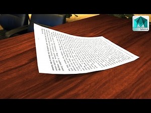 How to model and animate paper in Maya 2016