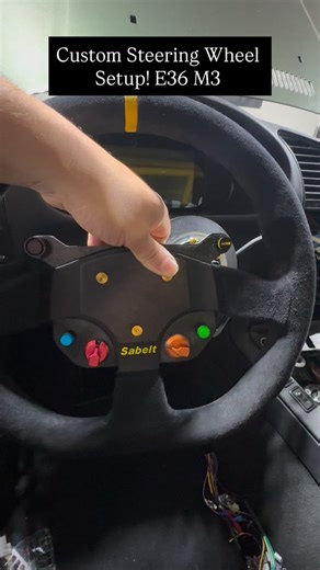 Adapt-Lab on Instagram: "E36 M3 custom steering wheel setup that we are doing. Its a quick release hub and clock spring combo allowing us to control many functions through the car and the ECU. The Ecu of choice for this car is the Ecu Masters Emu Black. We are planning to have functions on the steering wheel like traction control, anti-lag, scramble boost, active aero control and override, etc. If you want to see more of this build please follow us on FB and Instagram. #e36 #m3 #custom #bmw #ecu