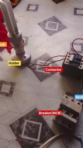 how to wire a motion sensor using contactor and breaker