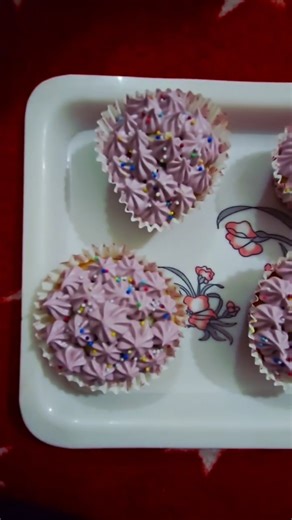 Tutti Frutti Cupcakes Recipe 💜#ytshorts #purple #💜💜💜#btsarmy #cute cupcake 🧁 ♥️