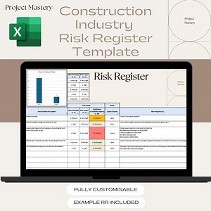 Modèle Excel de registre des risques dans l'industrie de la construction - téléchargement immédiat - Etsy France