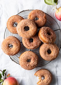 Homemade Baked Apple Donuts with Cinnamon Sugar (with Video) - Fork Knife Swoon