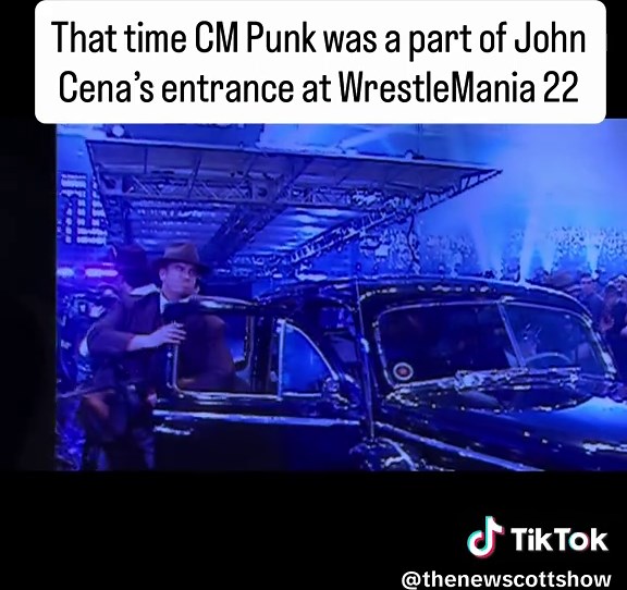 That time CM Punk was a part of John Cena’s entrance at WrestleMania 22 #johncena #cmpunk #wrestlemania #wweraw #wwe