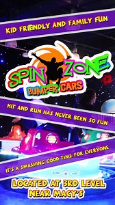 Spin Zone bumper cars are a smashing good time for the whole family! Located on Level 3 near Macy's. #palisadescenter | Palisades Center