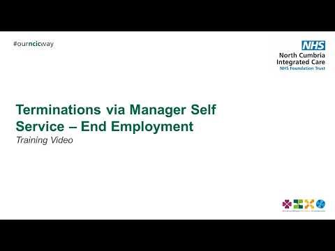 Terminations via Manager Self-Service - End Employment