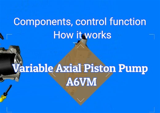 Variable Axial Piston Pump Bosch Rexroth A6VM, Components Control Function and How it works? The A6VM series by Bosch Rexroth is a variable displacement axial piston pump with a bent-axis design, suitable for hydrostatic drives in both open and closed circuits. It features high efficiency and robust performance under demanding conditions. A minimum pressure of 25 bar absolute on the high-pressure side (A or B) is required to prevent damage. Proper hydraulic fluid selection, as per the Bosch Rexr