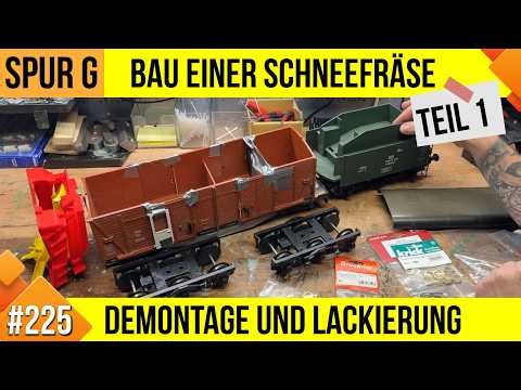 Our LGB garden railway #225, building a G gauge snow blower, part 1: disassembly and painting