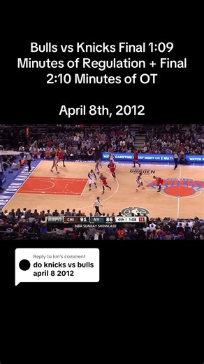 Replying to @km Two huge clutch shots by Carmelo Anthony | Bulls vs Knicks April 8th, 2012 FINAL REGULATION OT ENDING #bulls #knicks #derrickrose #carmeloanthony #fyp