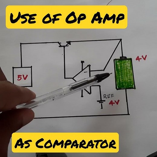 Use of Operational Amplifier as a Comparator|| Comparator mode of Operational Amplifier|| Op amp