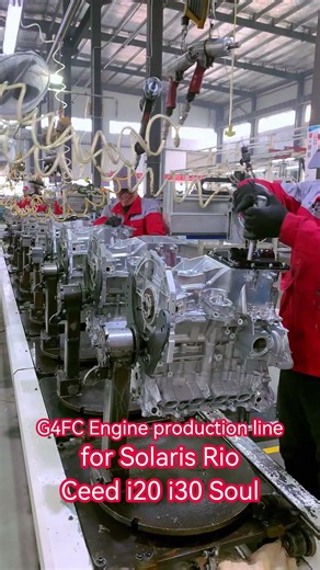 G4FC engine production line, for Hyundai Solaris,Rio,Ceed,i20,i30,Soul. #factory #engines