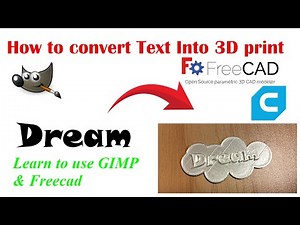 How to convert text into 3D print, using SVG file created in GIMP and FreeCAD