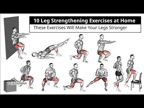 10 Leg Strengthening Exercises at Home | These Exercises Will Make Your Legs Stronger
