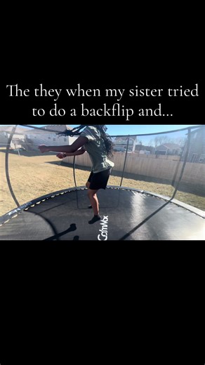Sister Tries Backflip, Hilarious Fail Ensues!