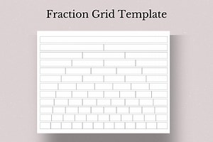 Printable Fraction Grid Template, Math Worksheet (digital Download) - Etsy UK