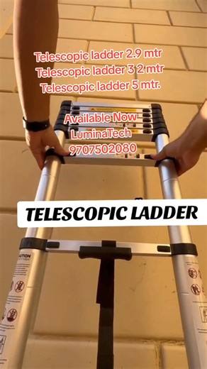 Telescopic ladder 2.9 mtr Telescopic ladder 3 2 mtr Telescopic ladder 5 mtr. Available Now LuminaTech 9707502080 | LuminaTech Nepal