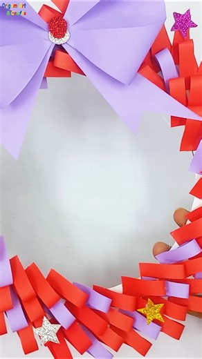 🎄Learn how to make a beautiful paper Christmas wreath for your front door! This easy DIY Christmas decoration is budget-friendly and perfect for beginners🎄 #handmade #wreaths #Christmas #diy | Origami Art & Crafts