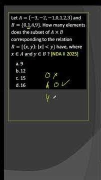 Subset of A × B? 🤯 | Relation Concept for NDA | BEST NDA COACHING IN CHANDIGARH