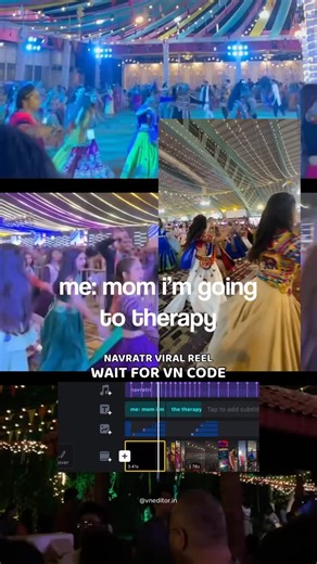 VN - Edits | Templates | Tutorial | Codes on Instagram: "Get this Viral Navratri Reel Template Today✨ Check caption for more Follow @vneditor.in for more How to download it: ✅ Comment ‘Navratri’ To get Direct link ✅ Open ‘vneditor.in’ (Link in Bio) ✅ Search ‘Mom I’m going to therapy’ ✅ Download and use the template How to use in VN App: 1️⃣ Open VN App and scan the code from your gallery 2️⃣ Add your clips (required number mentioned in the template) 3️⃣ Export in 1080p & 60fps for the best quali