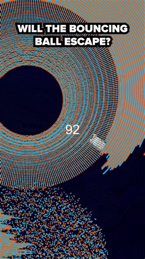 Can it escape? 🤔 #satisfyingvideo #physics #bouncingball