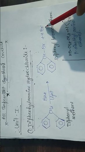 synthesis of Diphenhydramine hydrochloride//medicinal chemistry -2//‪@YouTube‬