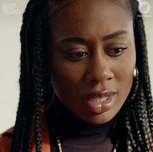 Malika's fighting for all of the families who have suffered at the hands of a broken system. Watch Good Trouble Season 2 now on Hulu. | Good Trouble