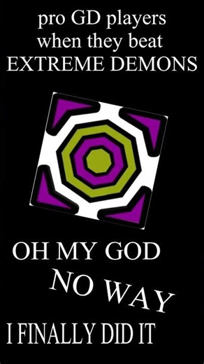 PRO GD players when they beat EXTREME DEMONS #shorts #gd