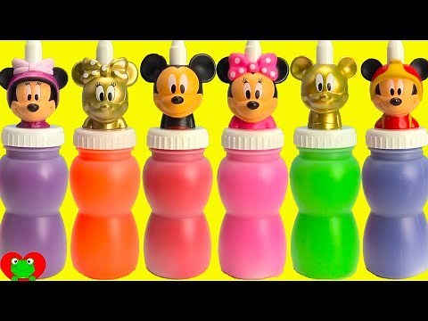 Opening GOLD Mickey and Minnie Mouse Slime Surprises
