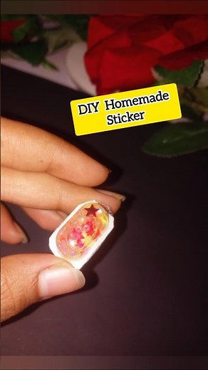 DIY 3D Sticker😱❤️/diy homemade glass stickers/ #diystickers #craftideas #unlocktheparcel #shorts